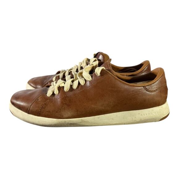 COLE HAAN Shoes GRAND PRO Mens Size 13 W Brown Leather Sneaker Preppy C22585 - Picture 4 of 8